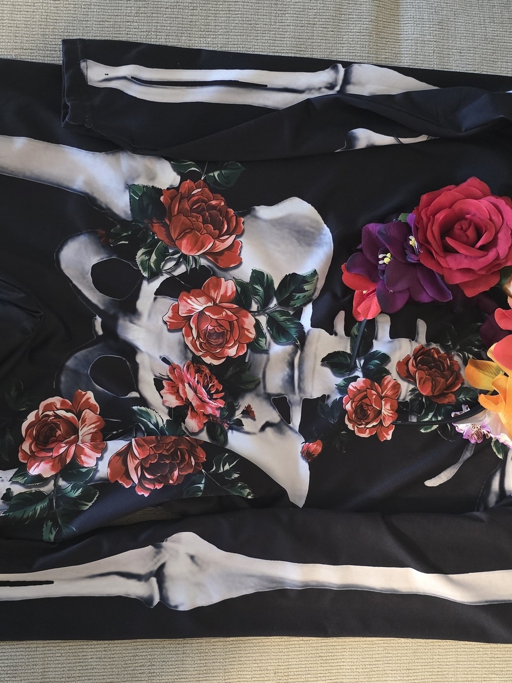 Party King Rosas Day of the Dead Costume Floral Romper
